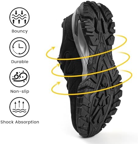 CC-Los Men's Waterproof Lightweight Hiking Shoes Non-Slip Outdoor Walking