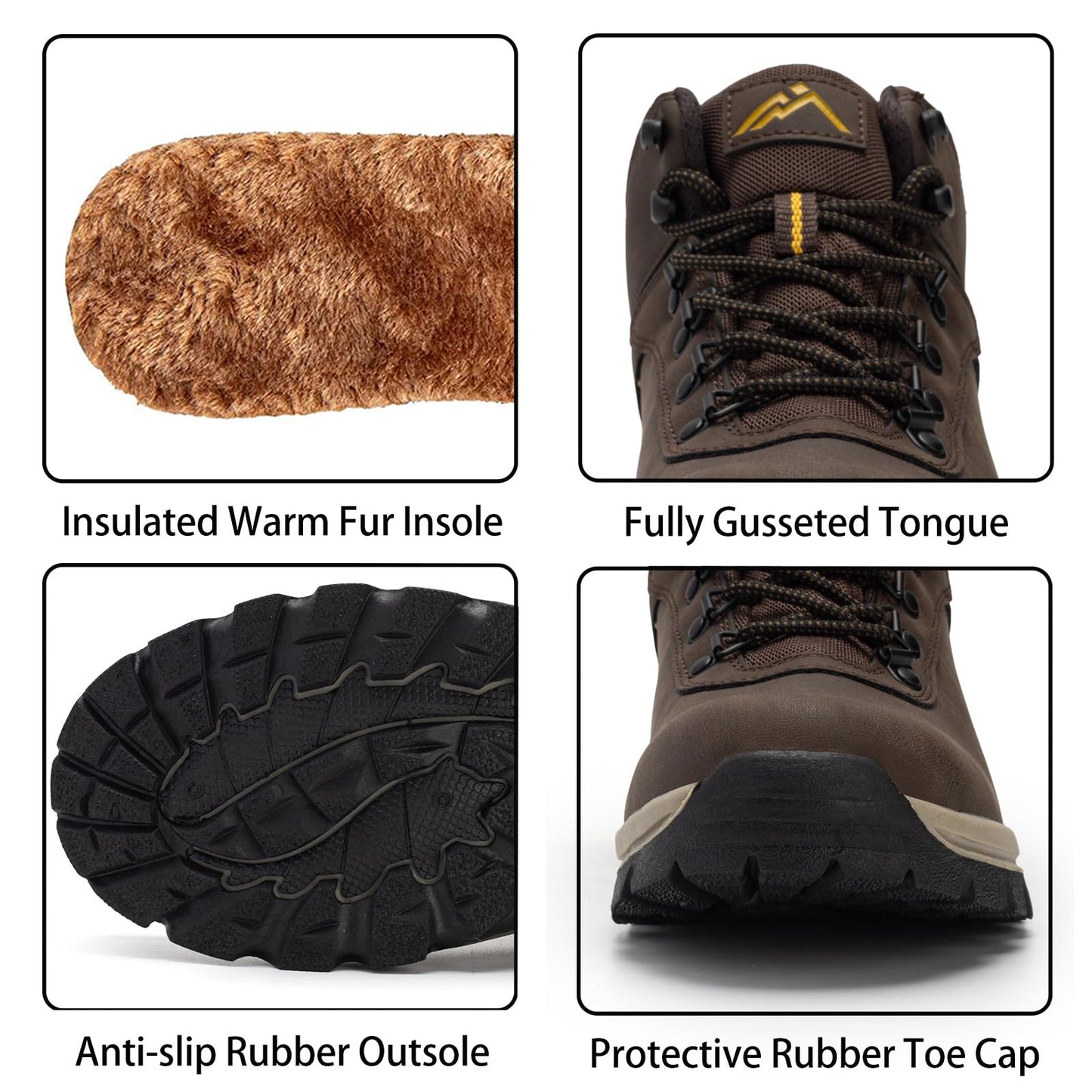 CC-Los Winter Snow Boots for Men Water Resistant