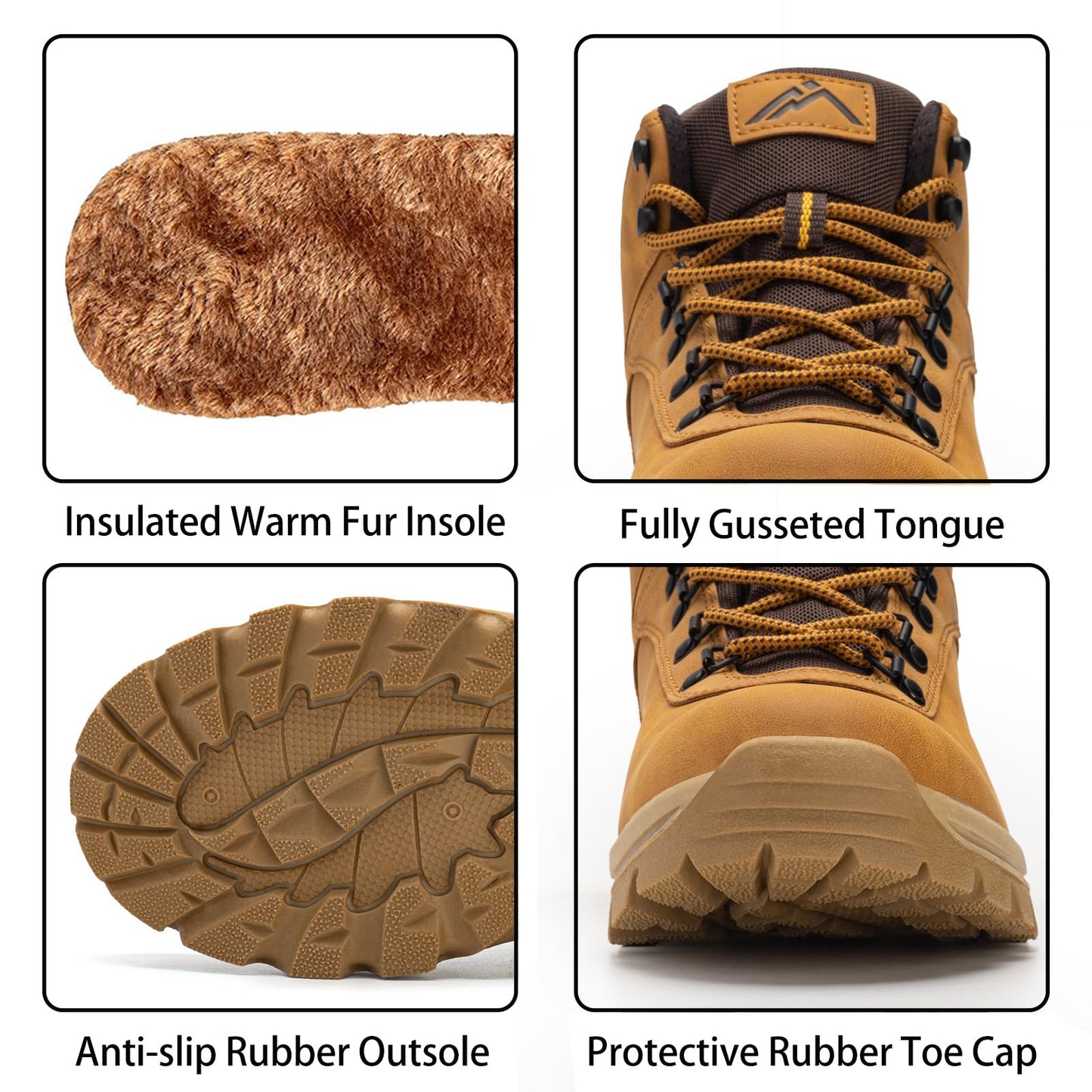 CC-Los Winter Snow Boots for Men Water Resistant