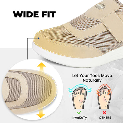 KWUKOTY Women's Wide-Fit Air-Cushioned Walking Shoes | Comfortable support, reduces foot discomfort, relieves ball-of-foot pain | Relax Series | Sizes 6.5–11.5