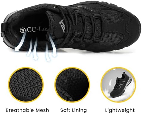 CC-Los Men's Waterproof Lightweight Hiking Shoes Non-Slip Outdoor Walking