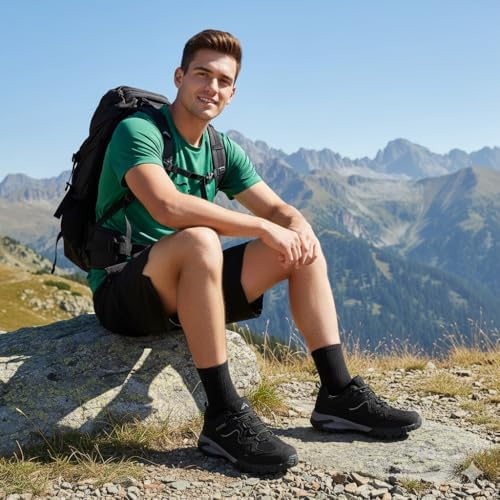 CC-Los Men's Waterproof Lightweight Hiking Shoes Non-Slip Outdoor Walking