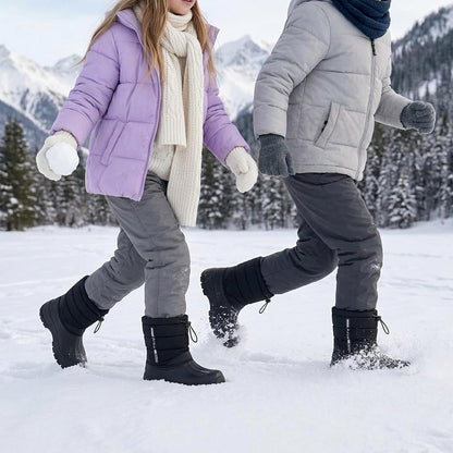 CC-Los Kids Waterproof Winter Snow Boots Drawstring