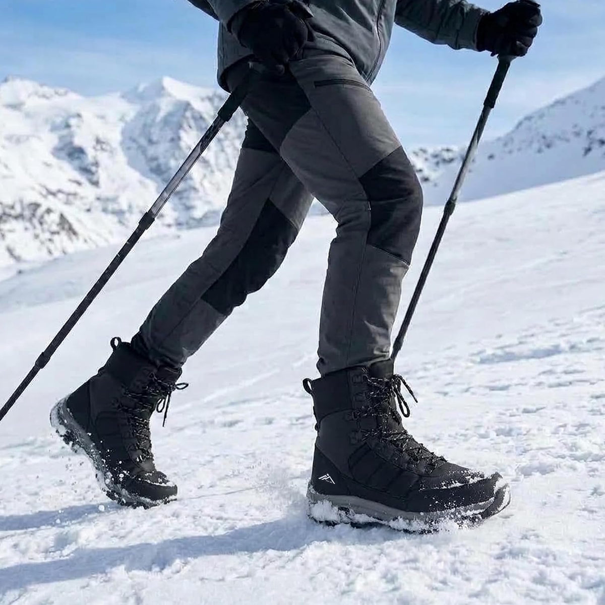 CC-Los Men's Waterproof Winter Snow Boots Warm and Lightweight