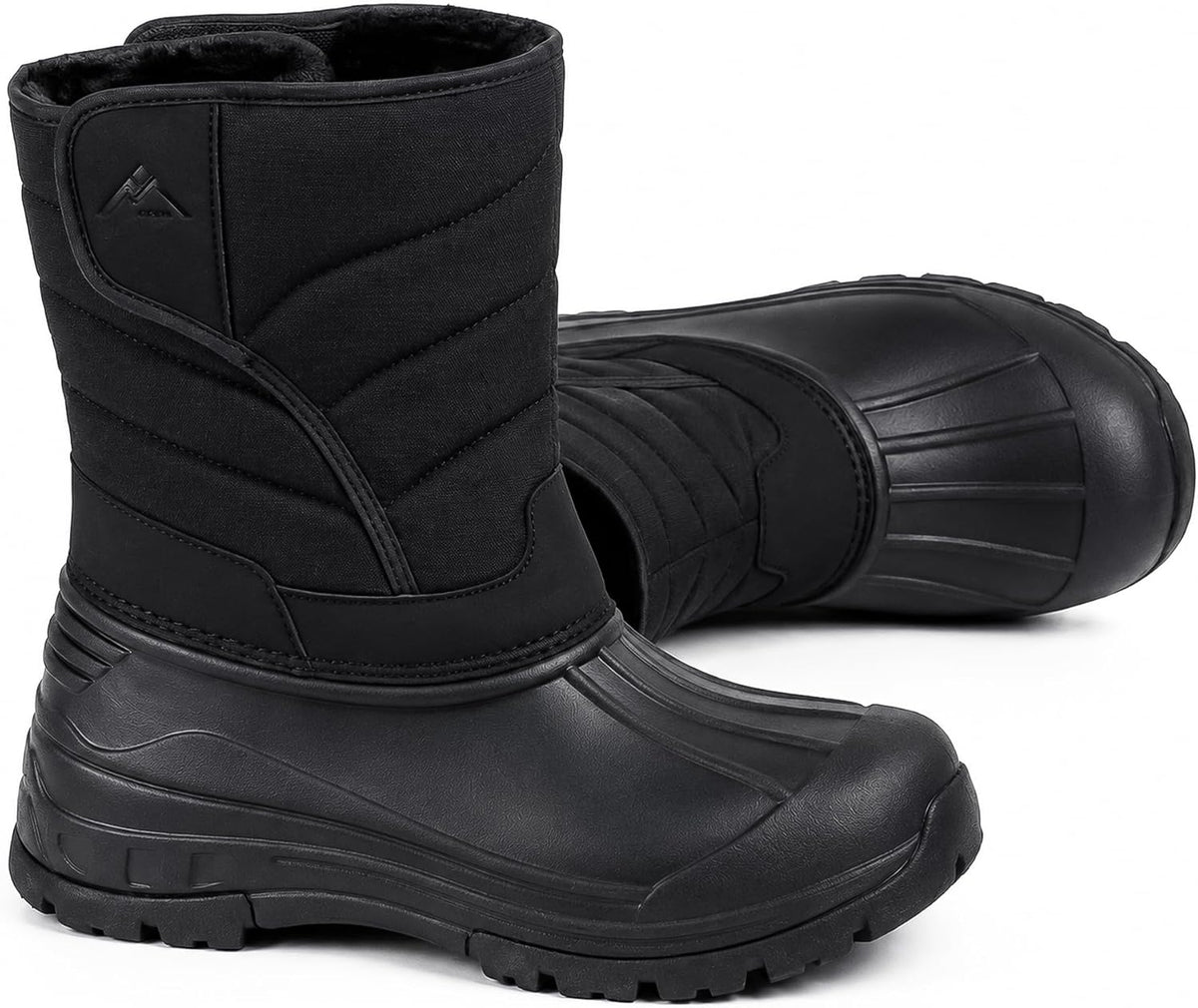 CC-Los Kids Waterproof Winter Snow Boots Hook and Loop Straps
