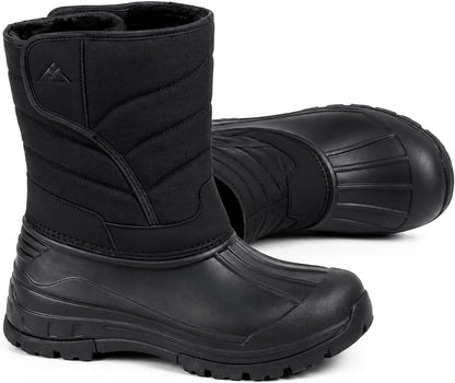 CC-Los Kids Waterproof Winter Snow Boots Hook and Loop Straps