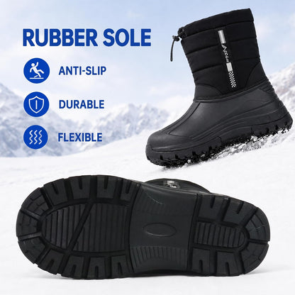 CC-Los Kids Waterproof Winter Snow Boots Drawstring