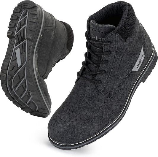 CC-Los Men's Casual Chukka Ankle Boots Non-Slip for Outdoor Hiking Walking