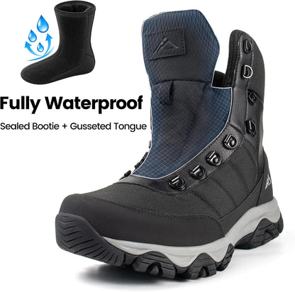 CC-Los Men's Waterproof Winter Snow Boots Warm and Lightweight
