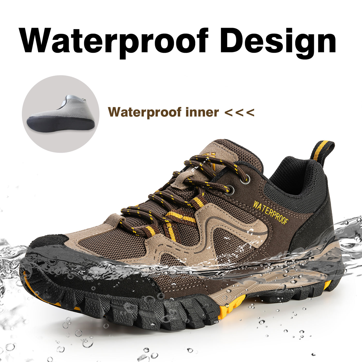 CC-Los Women's Waterproof Hiking Shoes Breathable Walking Shoes C40