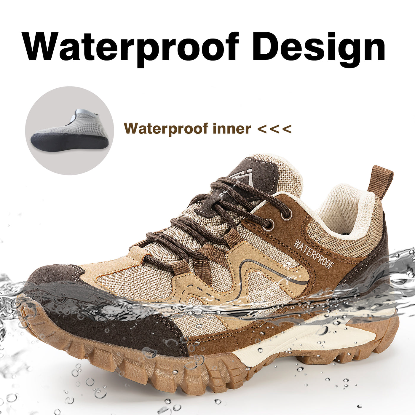CC-Los Women's Waterproof Hiking Shoes Breathable Walking Shoes C40